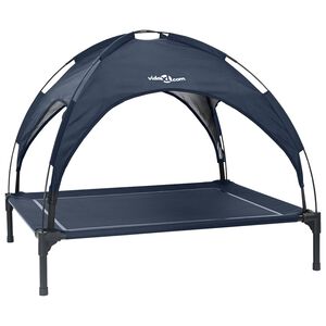 vidaXL Hondenbed 90 x 81 x 80,5 cm Staal Marineblauw