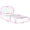vidaXL Bedframe met LED zonder matras fluweel lichtgrijs 80x200 cm