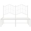 vidaXL Bedframe met hoofdbord metaal wit 120x190 cm