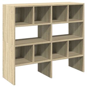 vidaXL Schoenenrekken 2 st stapelbaar 89,5x30x40 cm sonoma eikenkleur