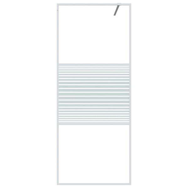 vidaXL Inloopdouchewand 80x195 cm transparant ESG-glas wit