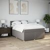 vidaXL Boxspring met matras stof taupe 160x200 cm