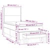 vidaXL Boxspring met matras fluweel roze 80x200 cm
