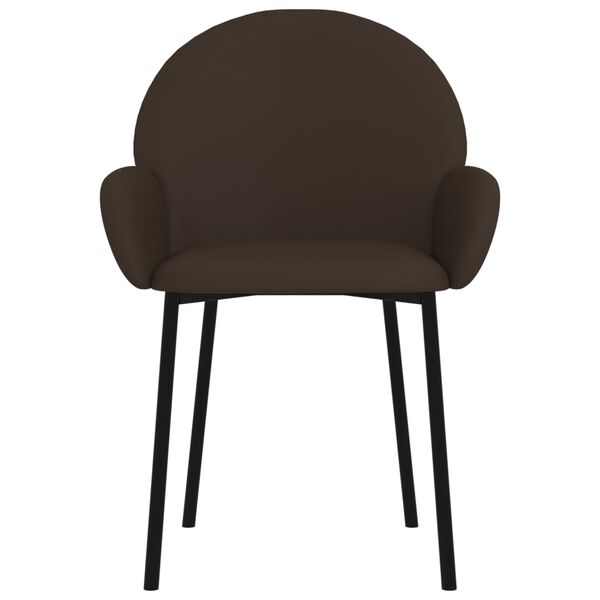 vidaXL Eetkamerstoelen 2 st kunstleer bruin