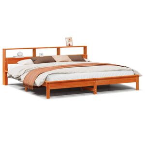 vidaXL Bedframe zonder matras massief grenenhout wasbruin 180x200 cm