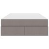 vidaXL Opbergbed met matras met matras Taupe 120 x 190 cm Polyester