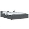 vidaXL Bedframe met lades grijs 135x190 cm
