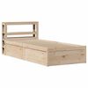 vidaXL Bedframe met hoofdbord massief grenenhout 90x190 cm