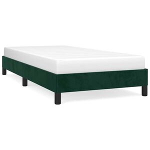 vidaXL Bedframe zonder matras 100x200 cm fluweel donkergroen