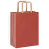 vidaXL Papieren zakken 50 st met hengsels 21x11x28 cm rood
