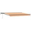 vidaXL Handmatige Luifelhouder met LED's 5 &times; 3,5 m