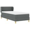vidaXL Boxspringbed met matras Donkergrijs 80 x 200 cm Stof