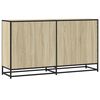 vidaXL Dressoir 134x35x76 cm bewerkt hout sonoma eikenkleurig
