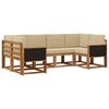 vidaXL Buiten bankenset 6 pcs Natuurlijk en Beige Massief Acaciahout