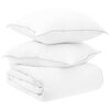 vidaXL Dekbedset 2 st 135 x 220 cm Zomer 150 gsm Bamboevezel Wit