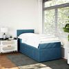 vidaXL Boxspring met matras fluweel blauw 90x190 cm