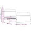 vidaXL Bedframe zonder matras bewerkt hout bruin eikenkleur 100x190 cm