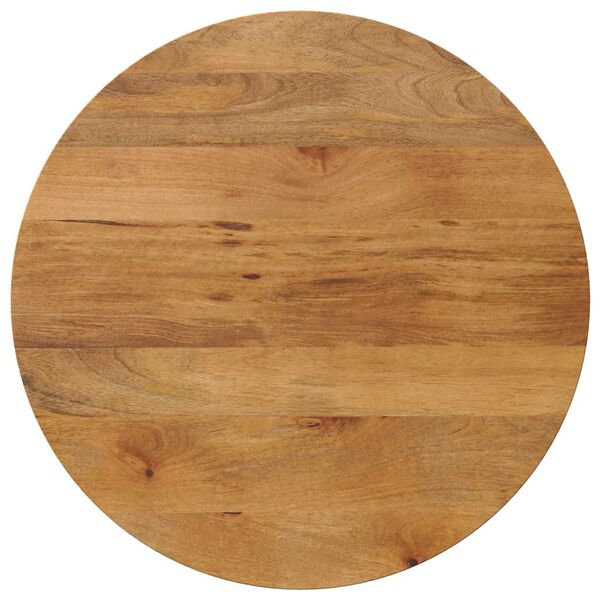 vidaXL Tafelblad rond &Oslash; 80x2,5 cm massief ruw mangohout