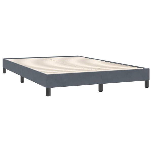 vidaXL Bedframe zonder matras 160x220 cm fluweel donkergrijs