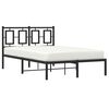vidaXL Bedframe met hoofdbord metaal zwart 120x200 cm