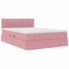 vidaXL Opslag bed met matras met hoofdeinde Roze 140 x 200 cm Fluweel