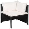 vidaXL 12-delige Loungeset met kussens poly rattan zwart