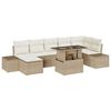 vidaXL Tuin Sofa Set 8 st Beige poly rattan