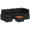 vidaXL Tuinbankenset 7 st Zwart poly rattan