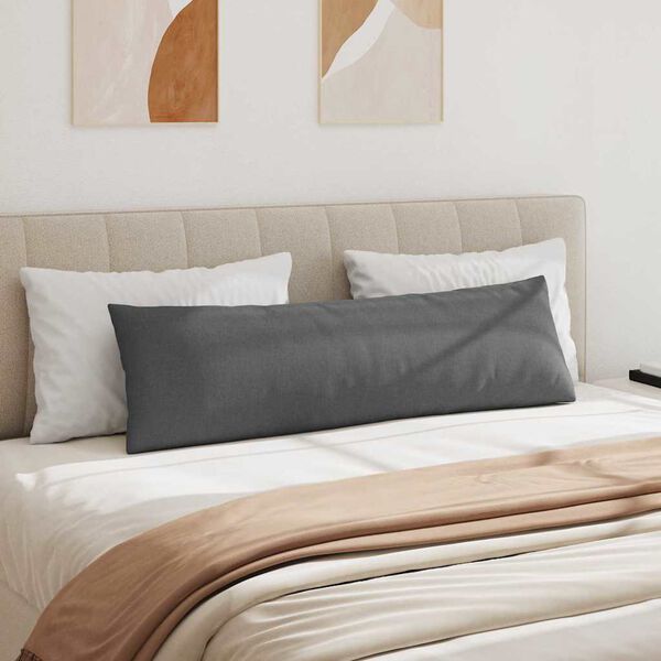 vidaXL Sofa Kussens 2 stuks Donkergrijs 145 x 40 cm Stof