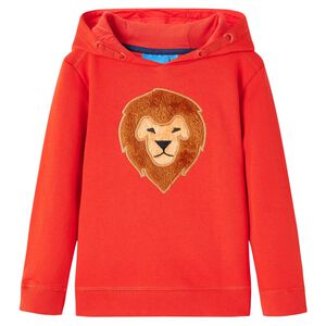 Kindertrui met capuchon 92 rood
