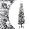 vidaXL Kunstkerstboom met sneeuw smal 180 cm PVC en PE