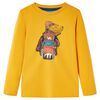 Kindershirt met lange mouwen 92 okerkleurig