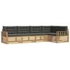 vidaXL Buiten bankenset 5 st 5-zits Wit en antracietkleurig Polyester