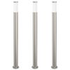 vidaXL Bolderverlichting 3 stuks 110 cm RVS IP44