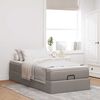 vidaXL Ottoman bed met matras 80x200cm stof taupe
