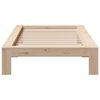 vidaXL Bedframe zonder matras massief grenenhout 75x190 cm