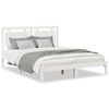 vidaXL Bedframe extra lang zonder matras massief hout wit 160x220 cm