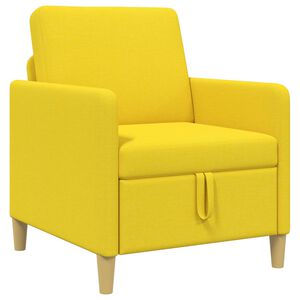 vidaXL Bank met opslag Lichtgeel 72 x 78 x 87 cm Polyester