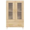 vidaXL Hoge kast 69,5x31x115 cm bewerkt hout sonoma eikenkleurig