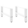 vidaXL Salontafelpoten 2 st 70x(30-31) cm staal wit