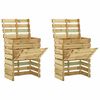 vidaXL Tuincompostbakken 2 st 80x50x100 cm ge&iuml;mpregneerd grenenhout