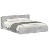 vidaXL Bedframe met opslag Betongrijs 200 x 200 cm Bewerkt hout
