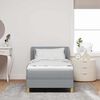 vidaXL Boxspringbed met matras Lichtgrijs 90 x 190 cm Stof