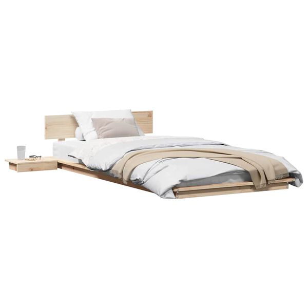 vidaXL Bedframe Bruin 75 x 190 cm Hout