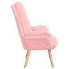 vidaXL Fauteuil Roze 69 x 74 x 93 cm Sherpa Stof