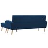 vidaXL Bank L-vormig 186x136x79 cm stof blauw
