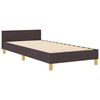 vidaXL Bedframe met hoofdeinde Donkerbruin 90 x 190 cm Stof