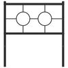 vidaXL Hoofdbord 80 cm metaal zwart