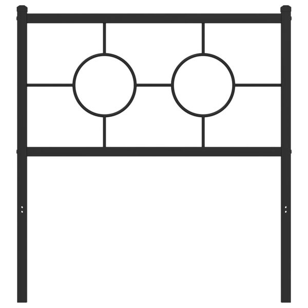 vidaXL Hoofdbord 80 cm metaal zwart