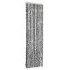 vidaXL Vliegengordijn 56x200 cm chenille grijs en zwart-wit